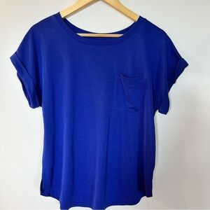 A New Day Royal Blue Modal Blend Pocket Tee Medium